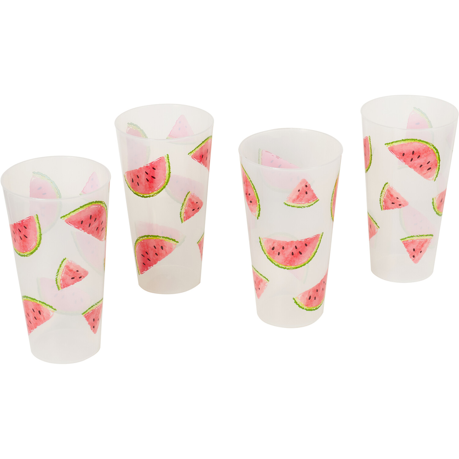 Pack of 4 Fruity Tumblers - Clear Image 3