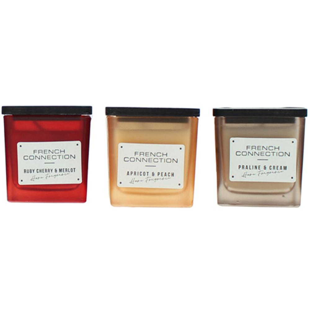 French Connection Autumn Collection Scented Candle 3 Piece Gift Set Image 2