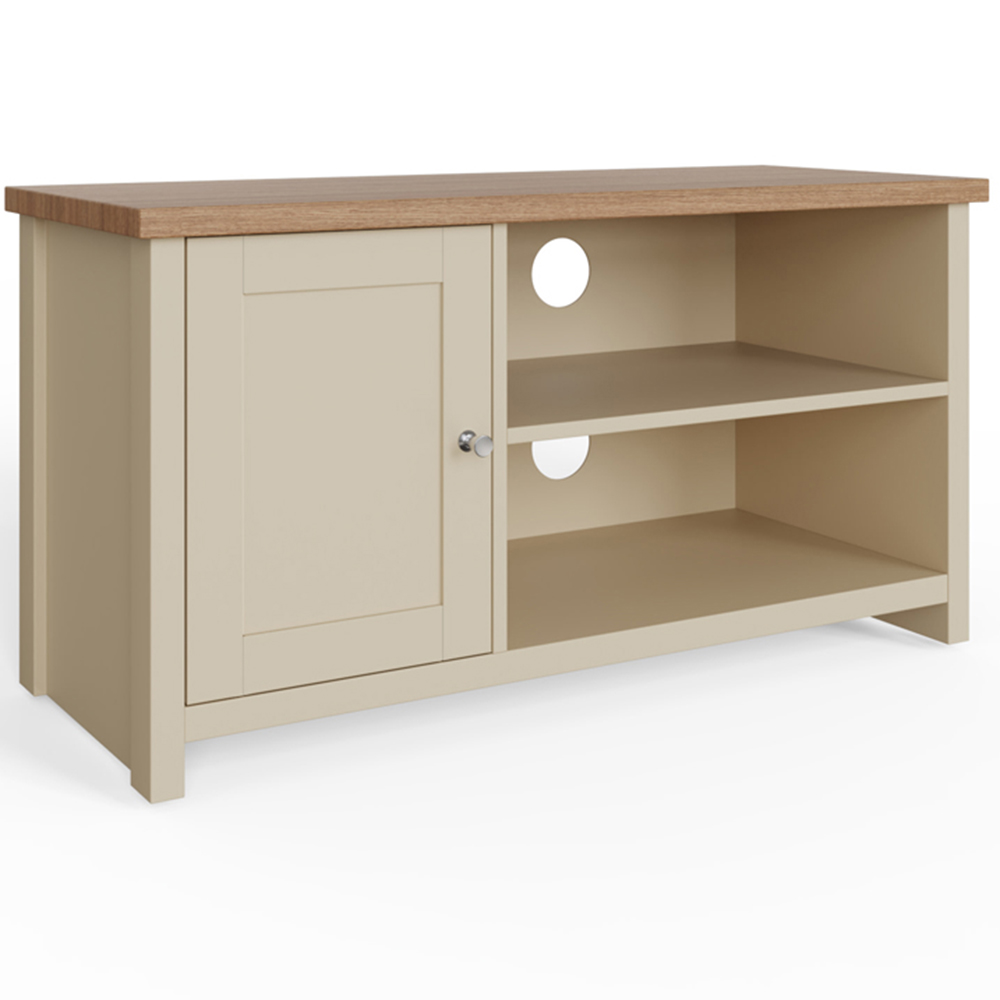 GFW Lancaster Single Door 2 Shelf Cream Small TV Cabinet Image 2