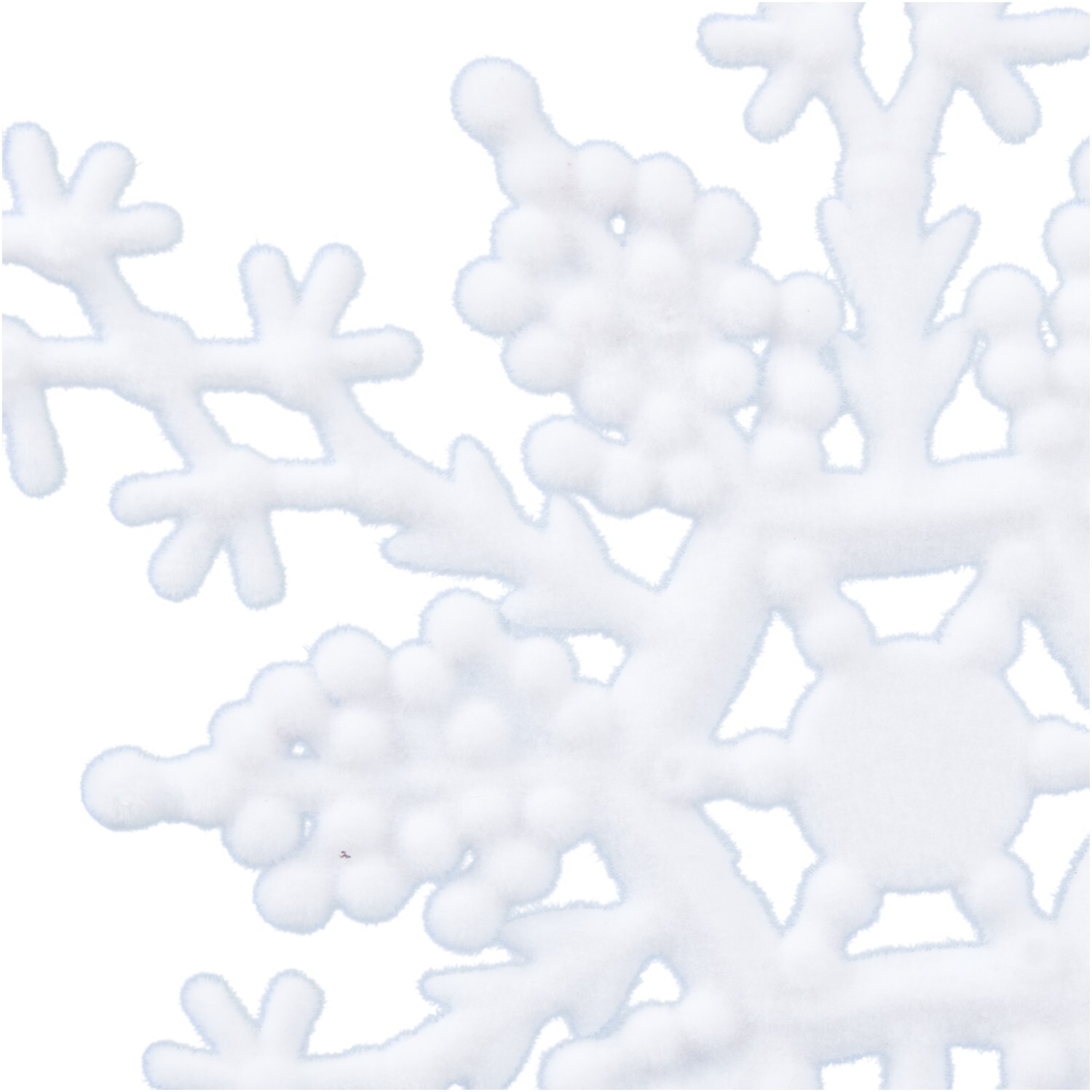Flocked Snowflake Hanging DecorationWhite Image 4