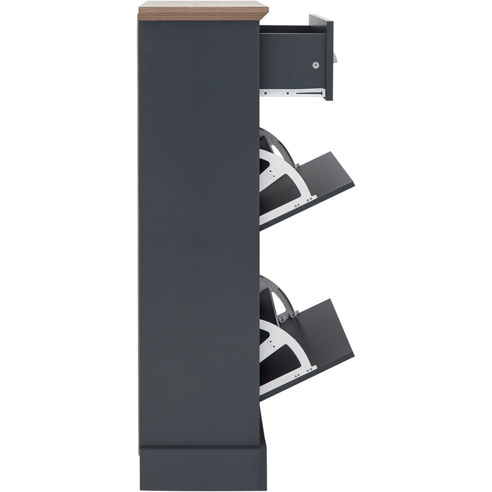 GFW Kendal Slate Blue Deluxe Shoe Cabinet Image 4