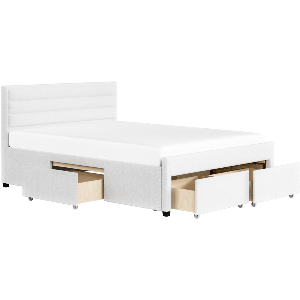 Flair Heybrook King Size Cream Boucle 4 Drawer Bed Image 2