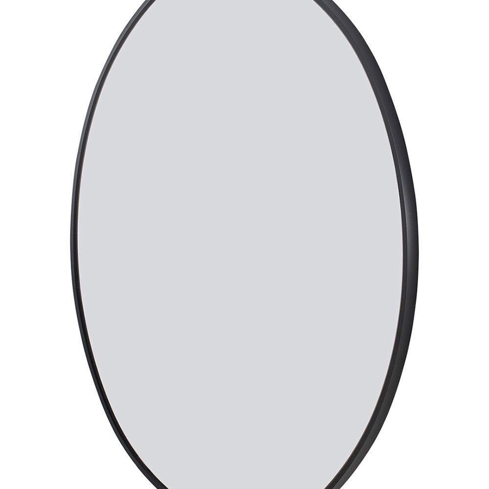 Living and Home Black Oval Aluminium Framed HD Float Glass Bathroom Mirror 40 x 60cm Image 6