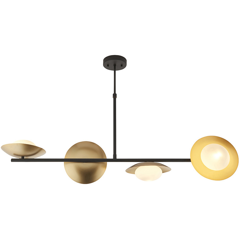 Merano Tivoli Gold and Dark Bronze 4 Light Ceiling Light Image 3