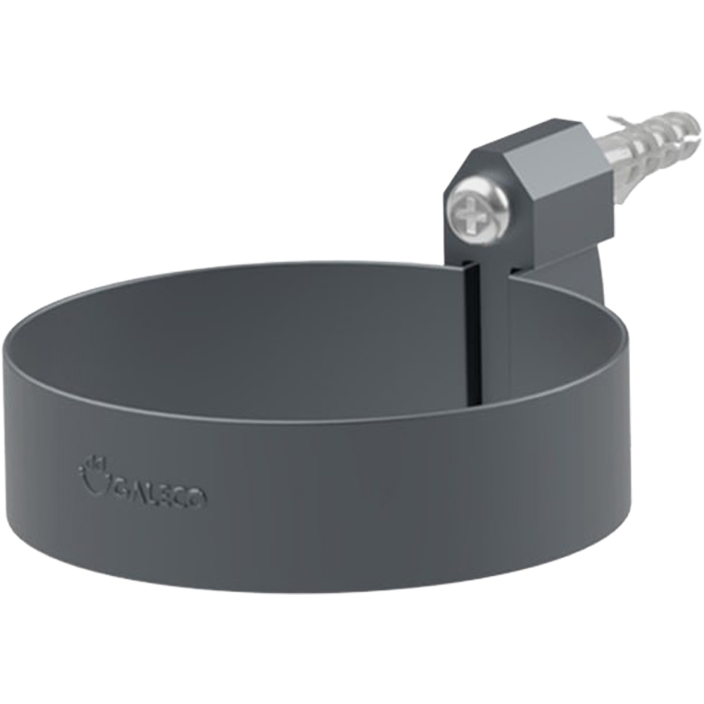Galeco Steel Round Socket Downpipe Kit Graphite Grey 87mm Image 3