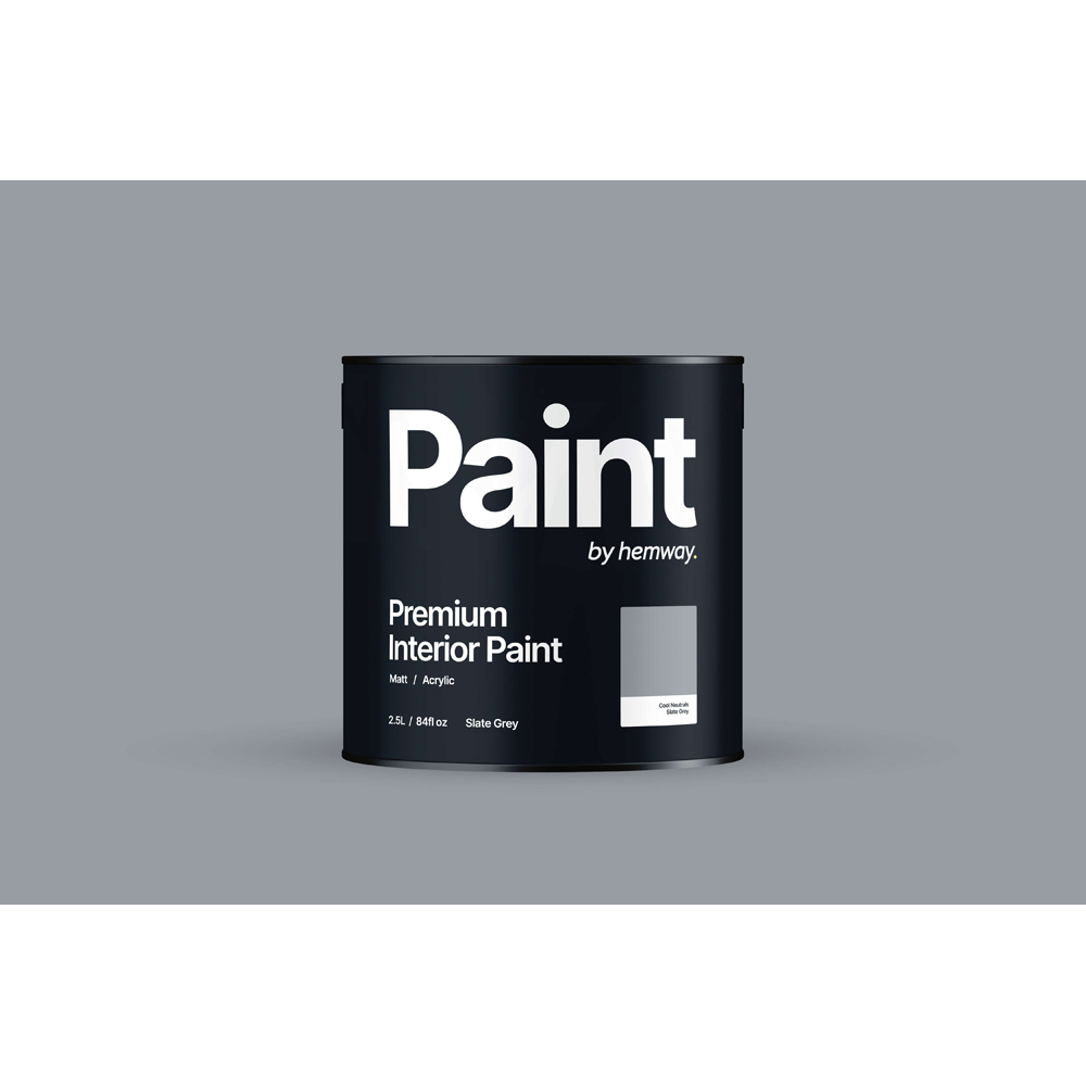 Hemway Slate Grey Interior Matt Acrylic Emulsion Paint 2.5L Image 8