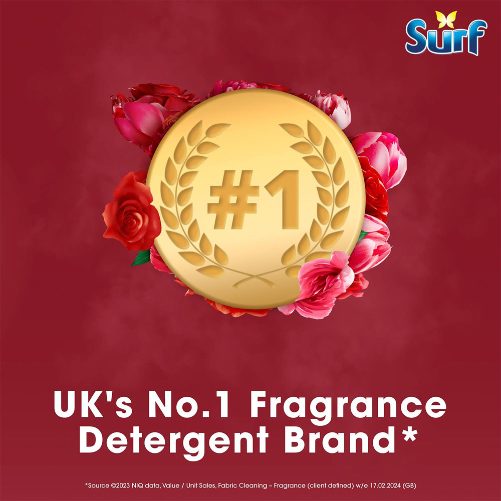 Surf Peony and Rose Laundry Detergent 24 Washes 650ml 4 Pack Image 5