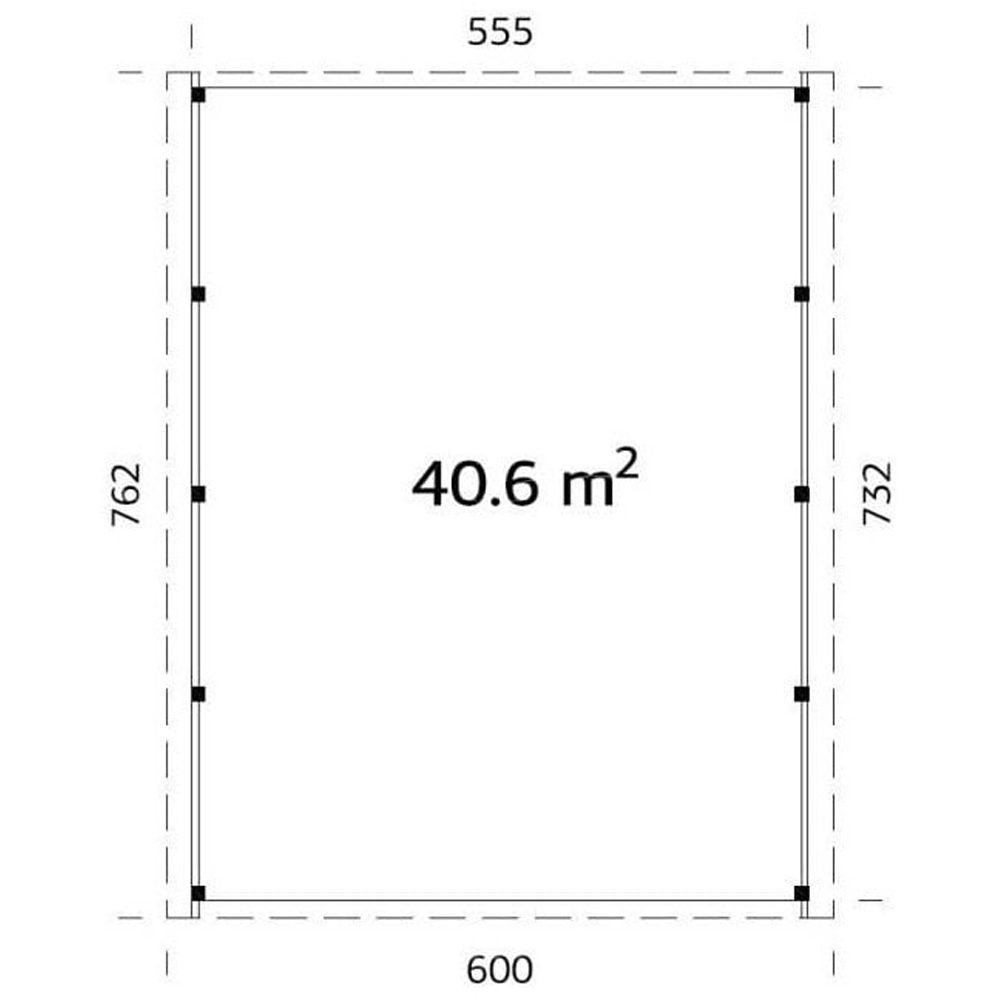 Palmako Karl 2 Double Timber Carport 19.6 x 24.9ft Image 3