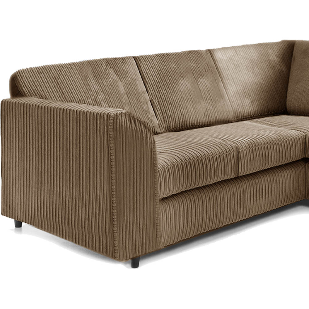 Luxor 5 Seater Coffee Jumbo Cord Full Back L Shaped Corner Sofa Set Image 4