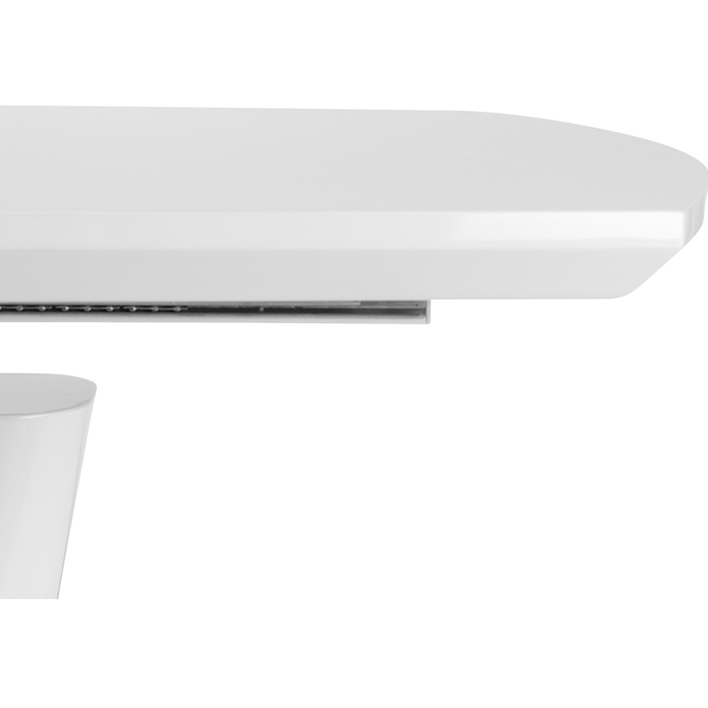 Julian Bowen Como 6 Seater High Gloss Table Set White and Grey Image 8