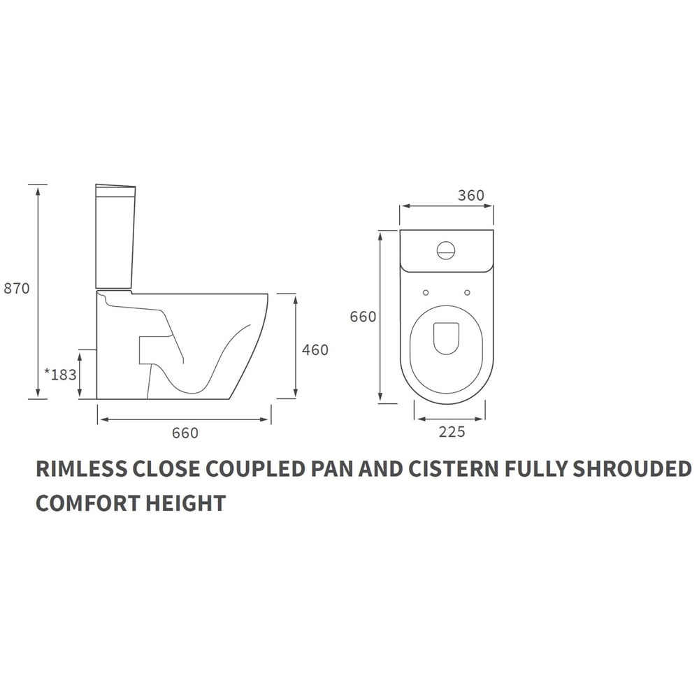Bathstore Bavaro Close Coupled Comfort Height Fully Shrouded WC and Soft Close Seat with Dual Flush Image 7