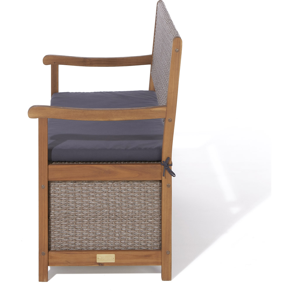 Rowlinson Alderley Natural Rattan Storage Bench Image 8