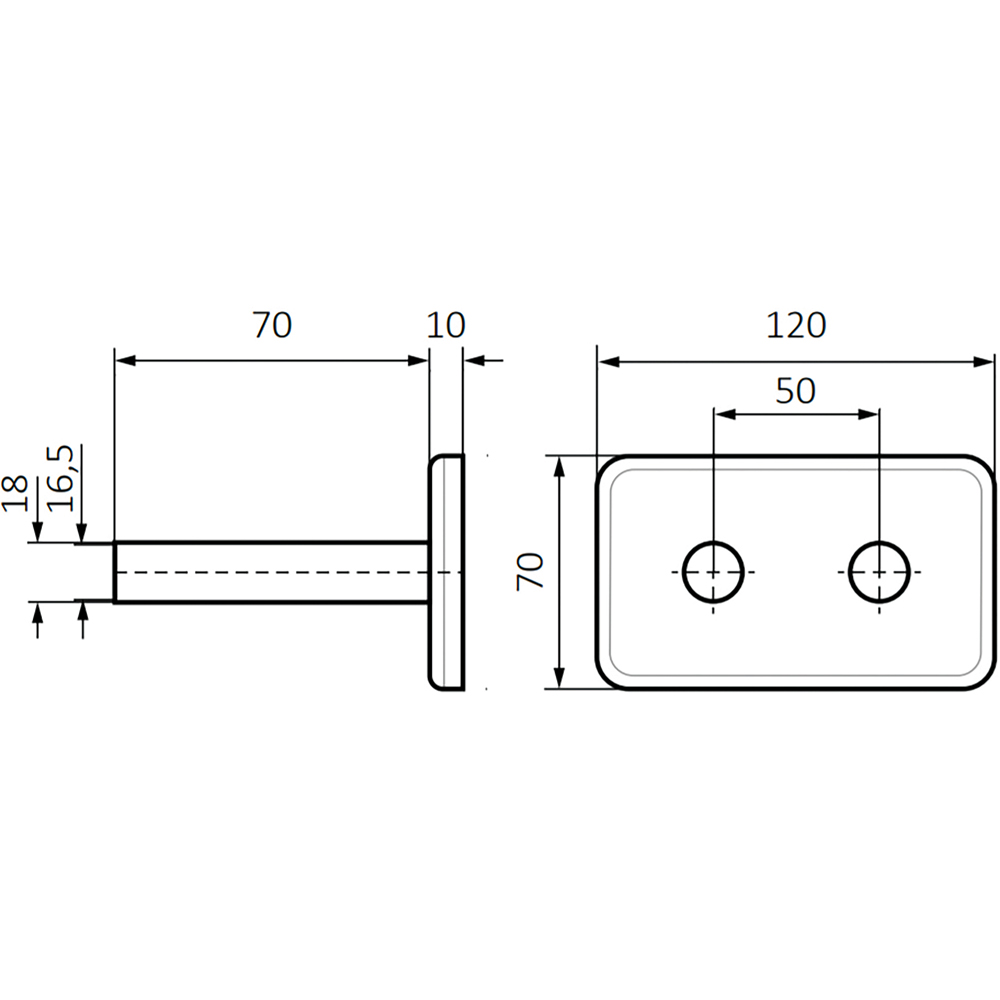 Terma Chrome Pipe Masking Set Integrated for 50mm Connections 70mm Image 9