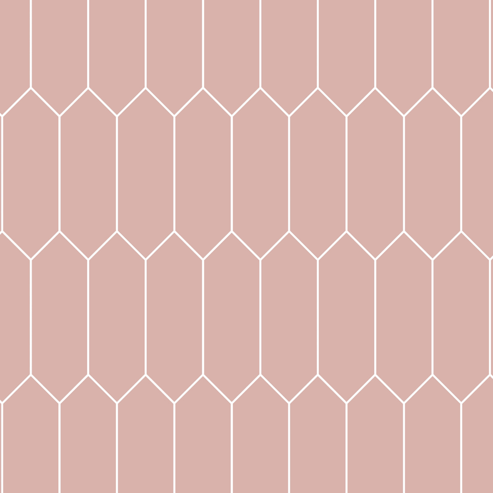 Splashbax Premium Artisan Blossom Pink Elongated Hexagon Di Bond Shower Panel 2400 x 900mm Image 2