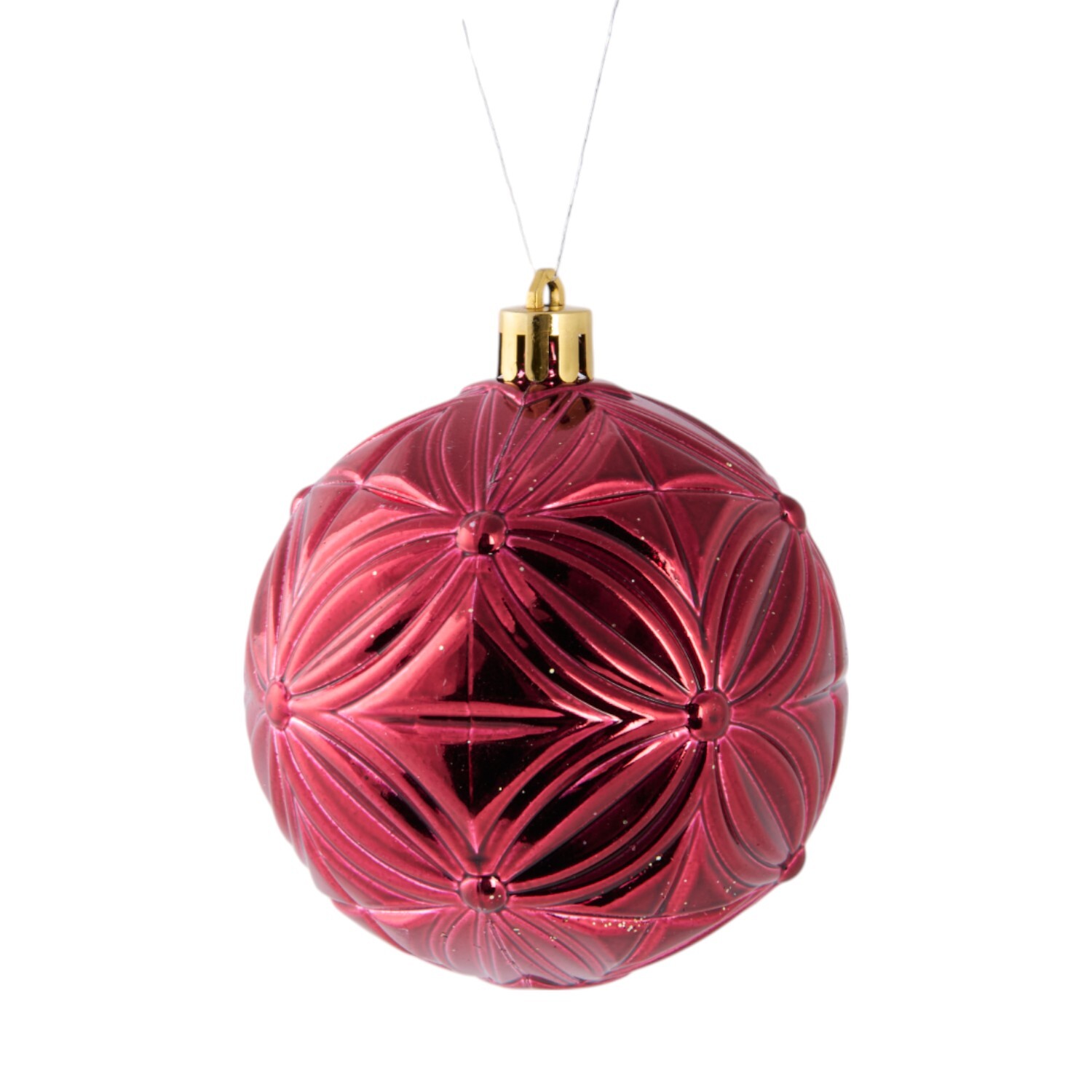 Flower and Bauble Set Burgundy Image 5