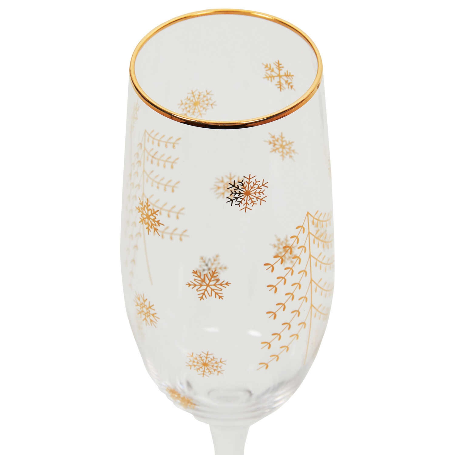 Christmas Tree Champagne Flute 250ml - Gold Image 3