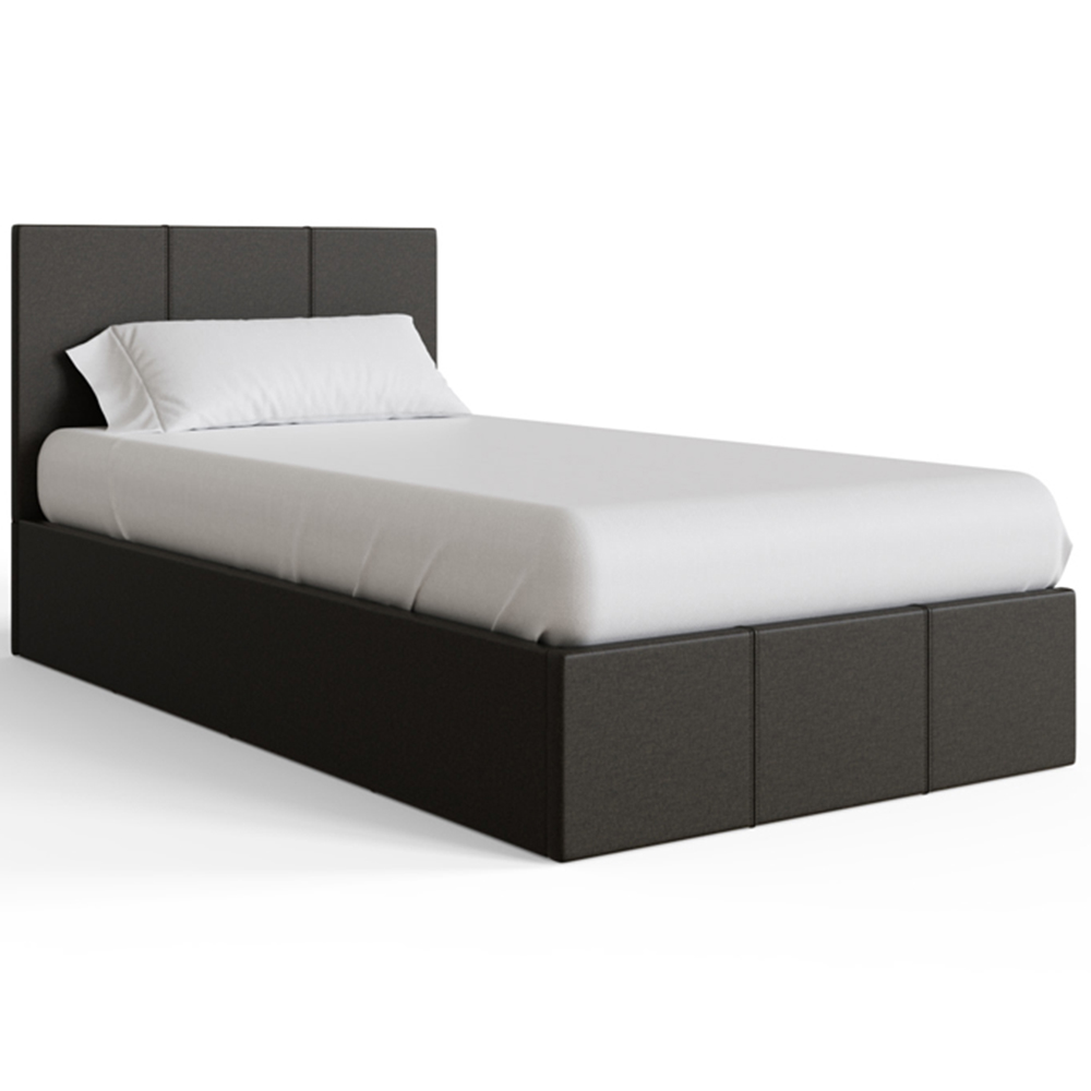 GFW Single Silver End Lift Ottoman Bed Image 3