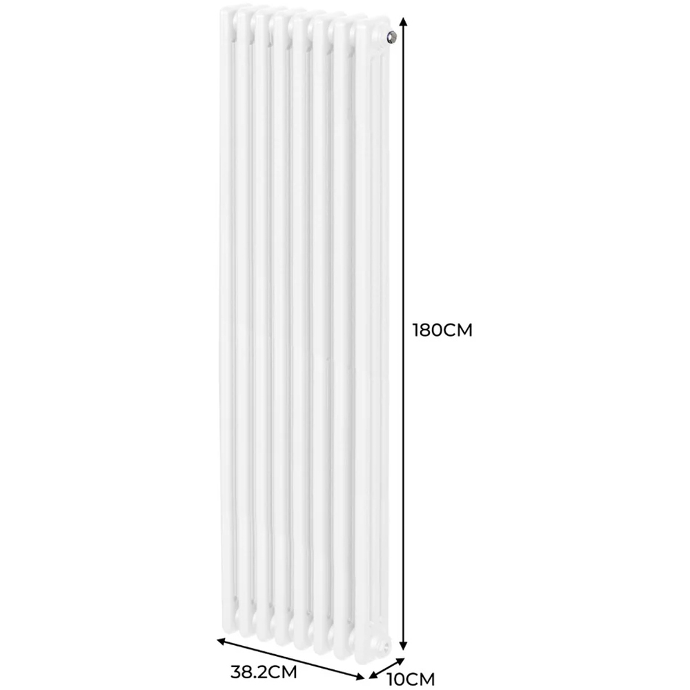 Monster Shop 5277 BTU White Traditional 3 Column Radiator 1800 x 382mm Image 6