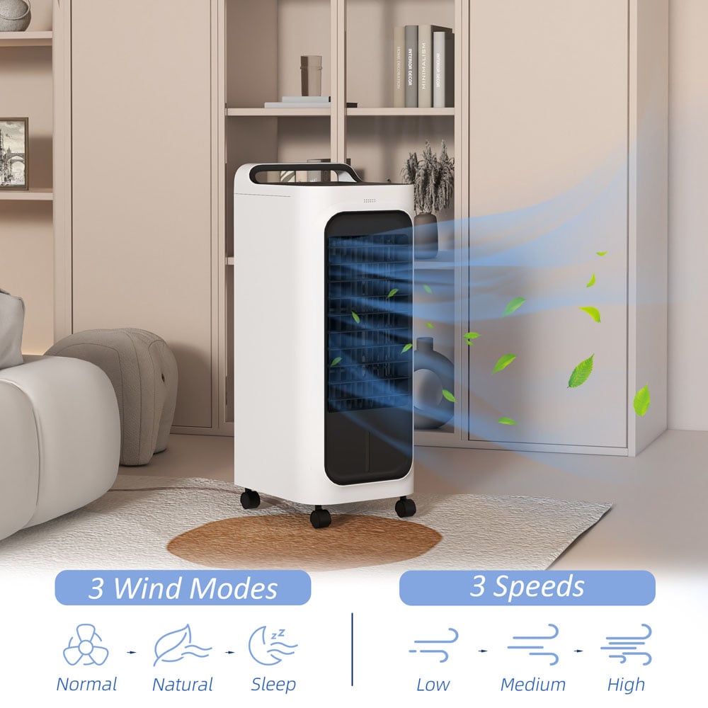 HOMCOM White Mobile Air Cooler Image 6