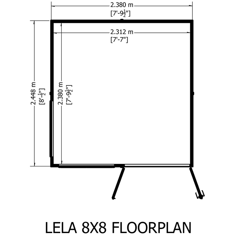 Shire Lela 8 x 8ft Double Door Summerhouse Image 7