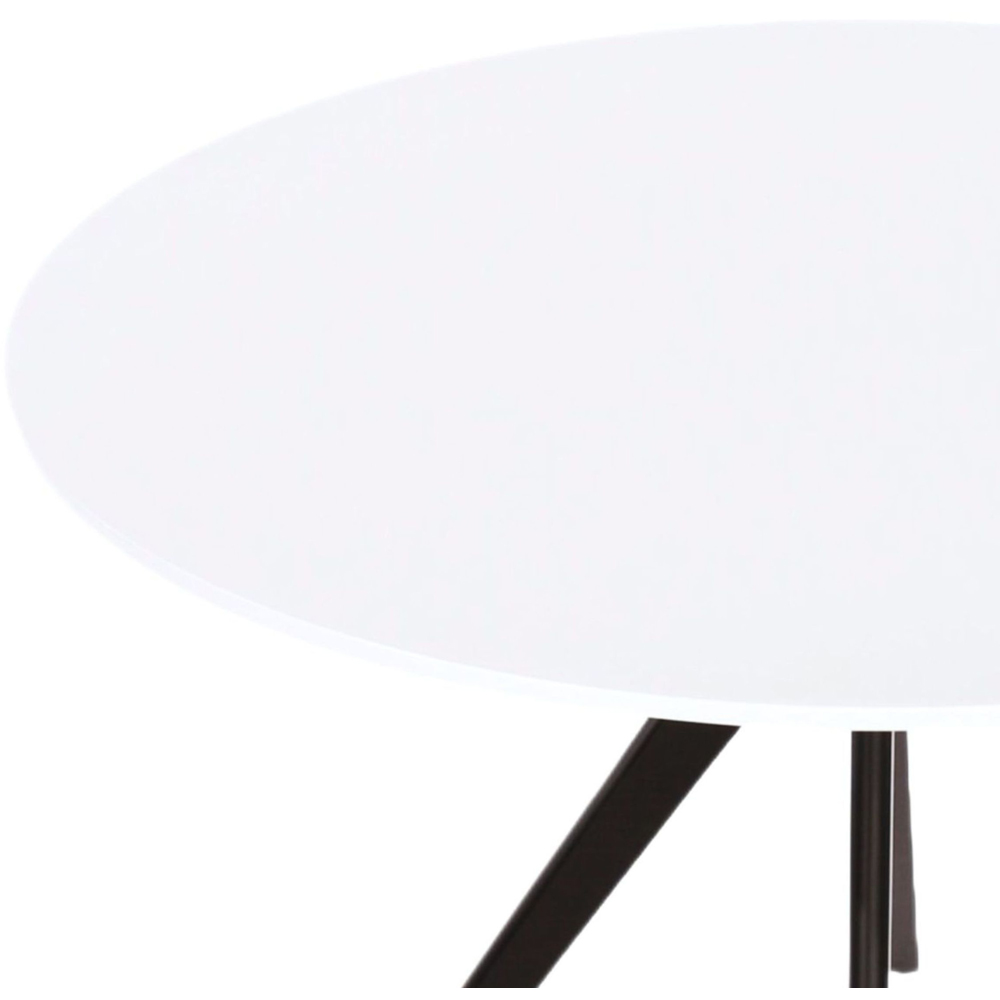 Core Products Aspen Bali 4 Seater Plastic Round Dining Set White and Light Grey Image 3