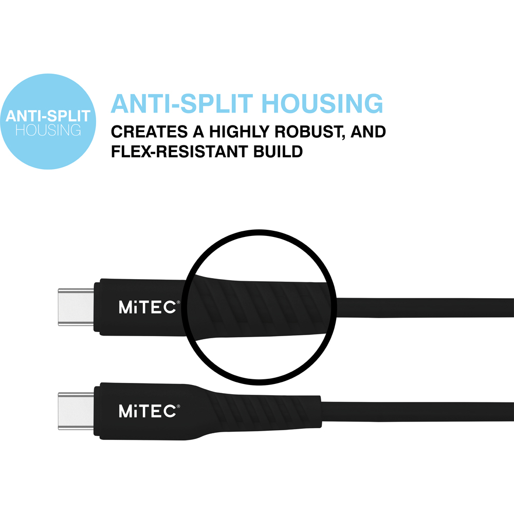 MiTEC MiPOWER 1m USB Type C to Type C Charge and Sync Cable Image 3