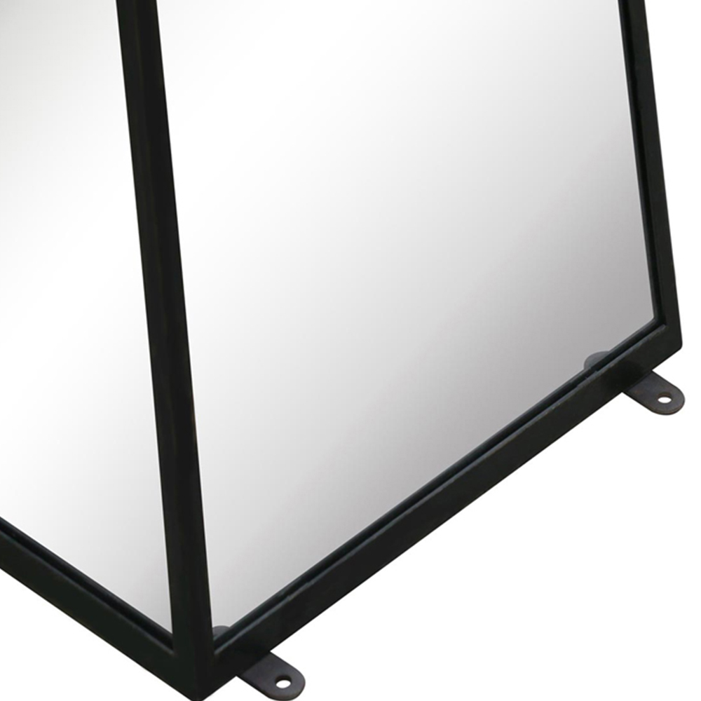 MirrorOutlet The Obelisk Black Metal Edged Mirrored Garden Ornament 150 x 30cm Image 4