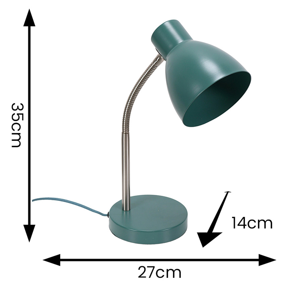 ValueLights Keela Teal Adjustable Flexi Neck LED Desk Table Lamp Image 6
