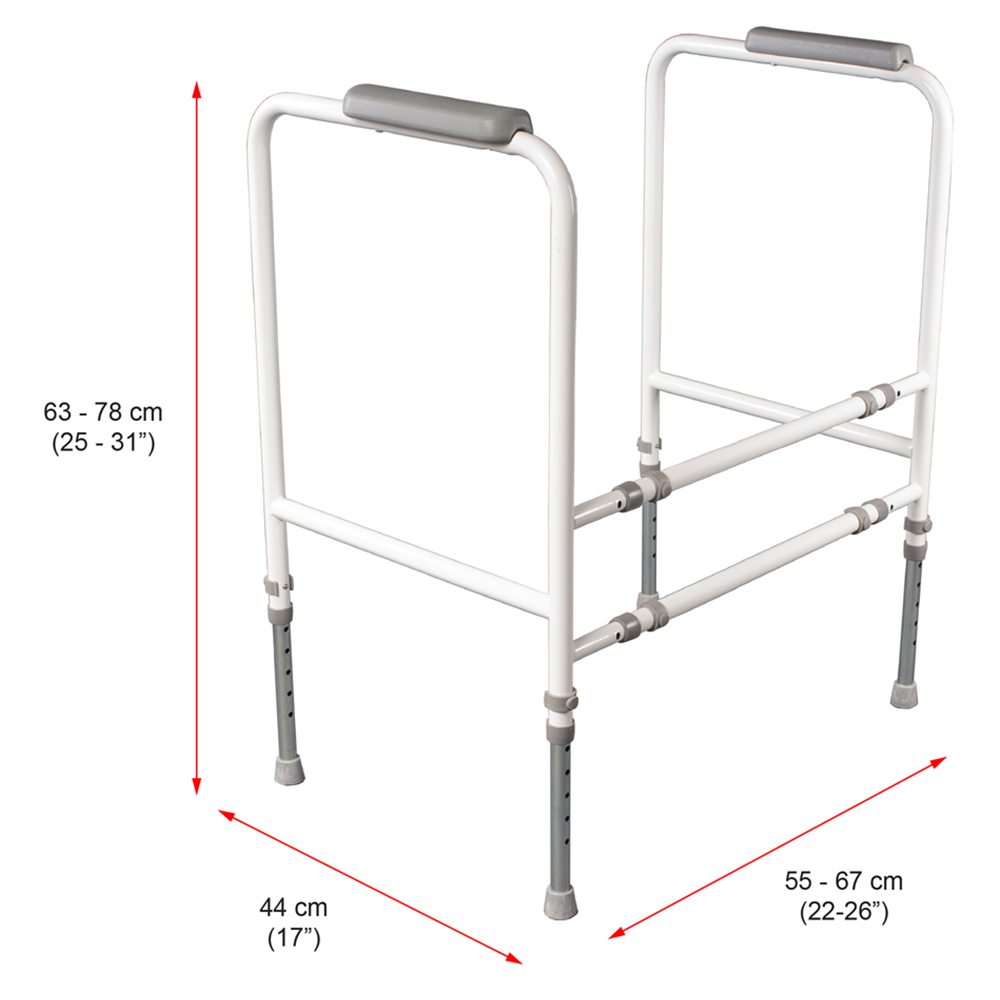 NRS-UK White Adjustable Toilet Frame Image 4
