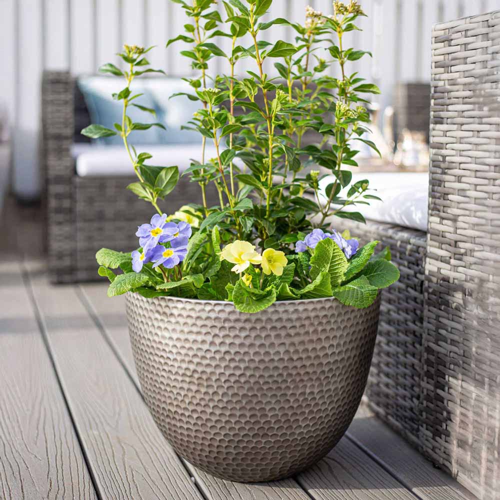 Plant Avenue Elements Grey Gun Metal Plant Pot 38cm Image 4