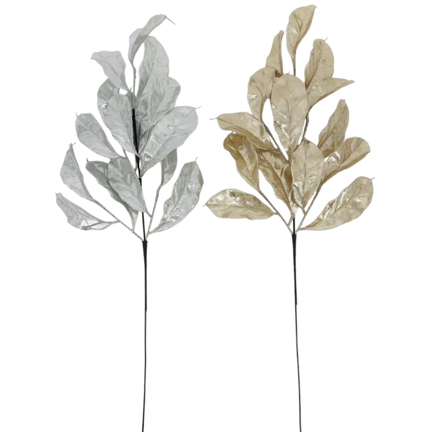 Metallic Leafy Spray Silver or Gold Image 3