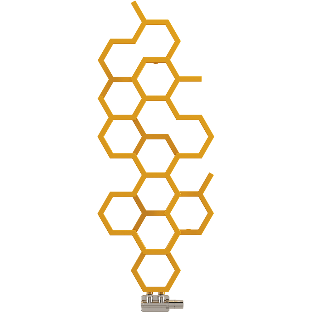 Terma Hex 1180 BTU Mustard Radiator 1220 x 486mm Image 3