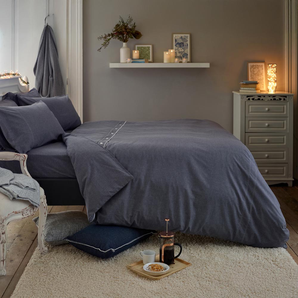 Deyongs Southwick Double Navy Duvet Set Image 7