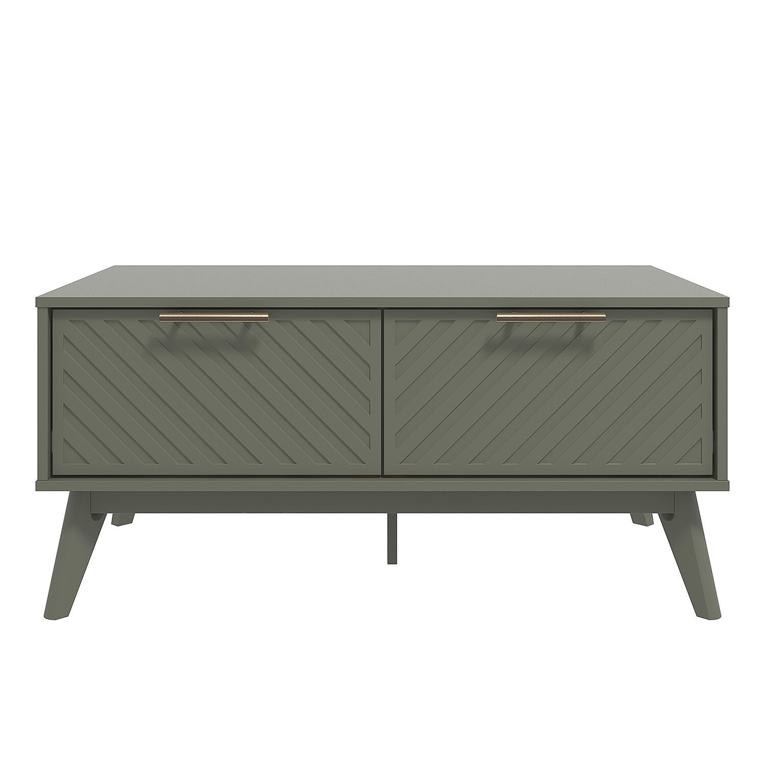 Cora 2 Drawer Green Coffee Table Image 9