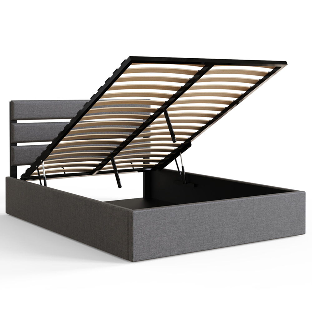 GFW Hudson Small Double Grey End Lift Ottoman Bed Image 3
