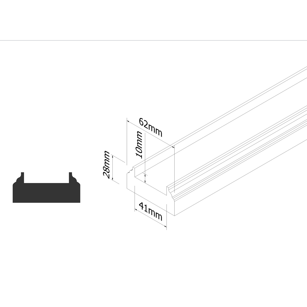 Richard Burbidge Paint Ready HDR Stair Handrail and Base Rail Set 3.6m x 41mm Image 7