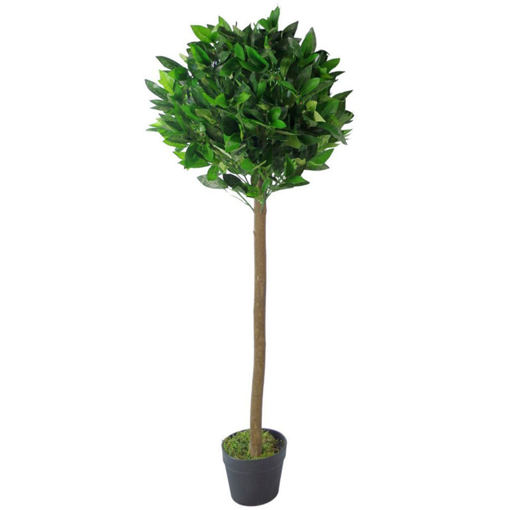 Leaf Artificial Green Bay Laurel Topiary Tree 120cm Image
