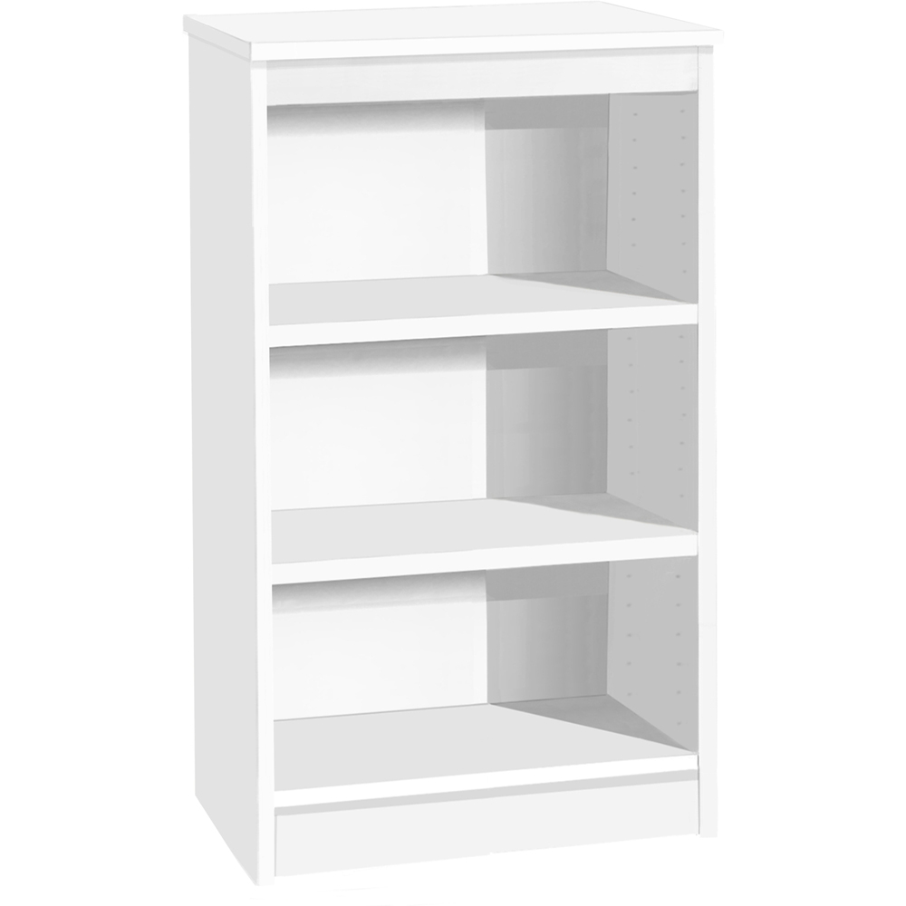 R White Cabinets 3 Shelf White Mid Height Bookcase Image 2