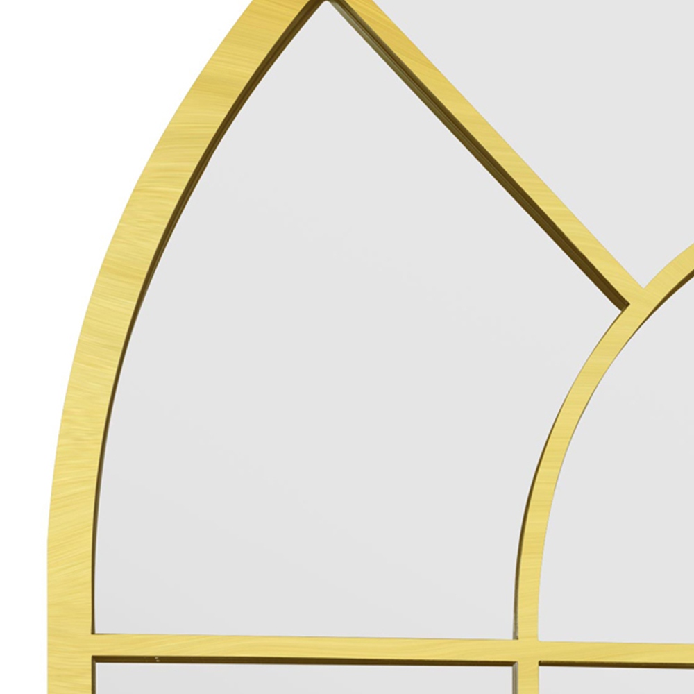 MirrorOutlet The Arcus Gold Framed Arched Leaner and Wall Garden Mirror 180 x 85cm Image 5