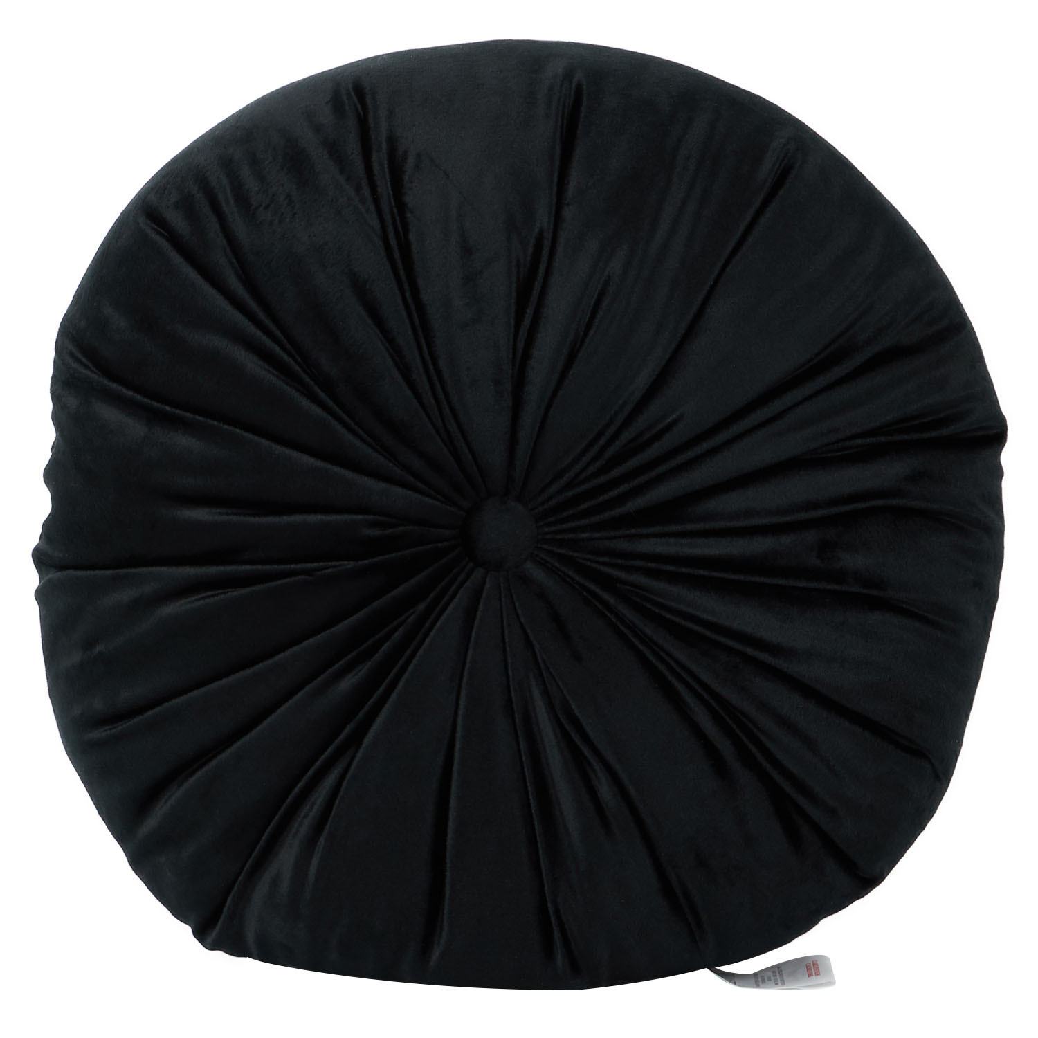 Divante Round Velvet Cushion Black Image 2