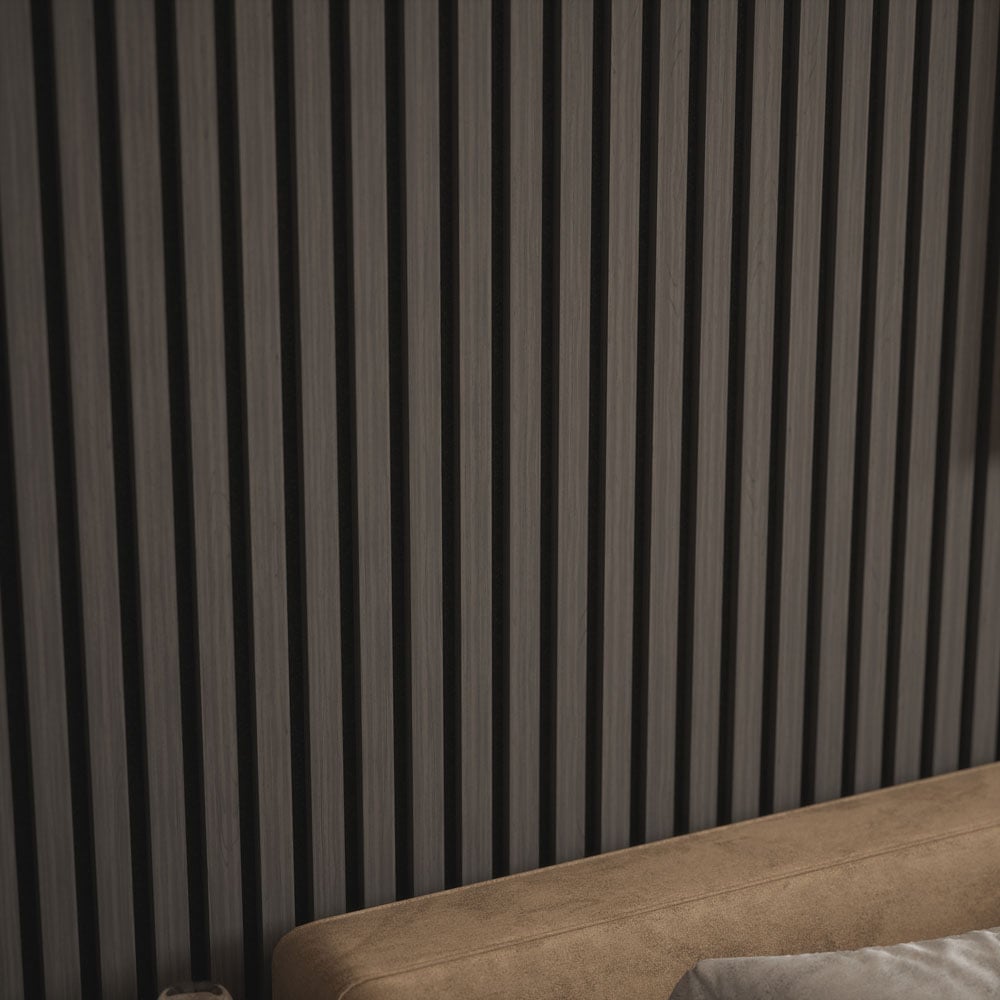 Kraus Easy Living Alder Grey Acoustic Slat Wall Panel 240 x 60cm Image 7