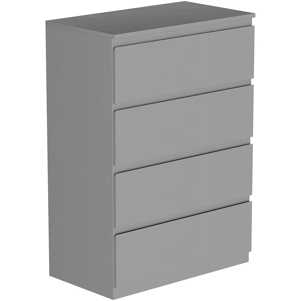 Vida Designs Denver 4 Drawer Grey Chest of Drawers Image 2
