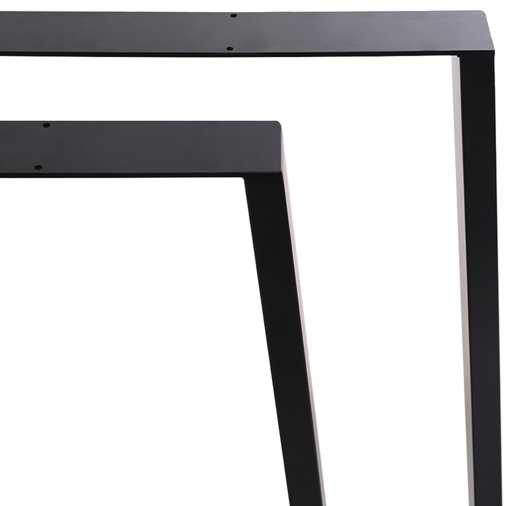 Living and Home 2 Pack Black Industrial Trapezoidal Iron Furniture Leg 81 x 71cm Image 4