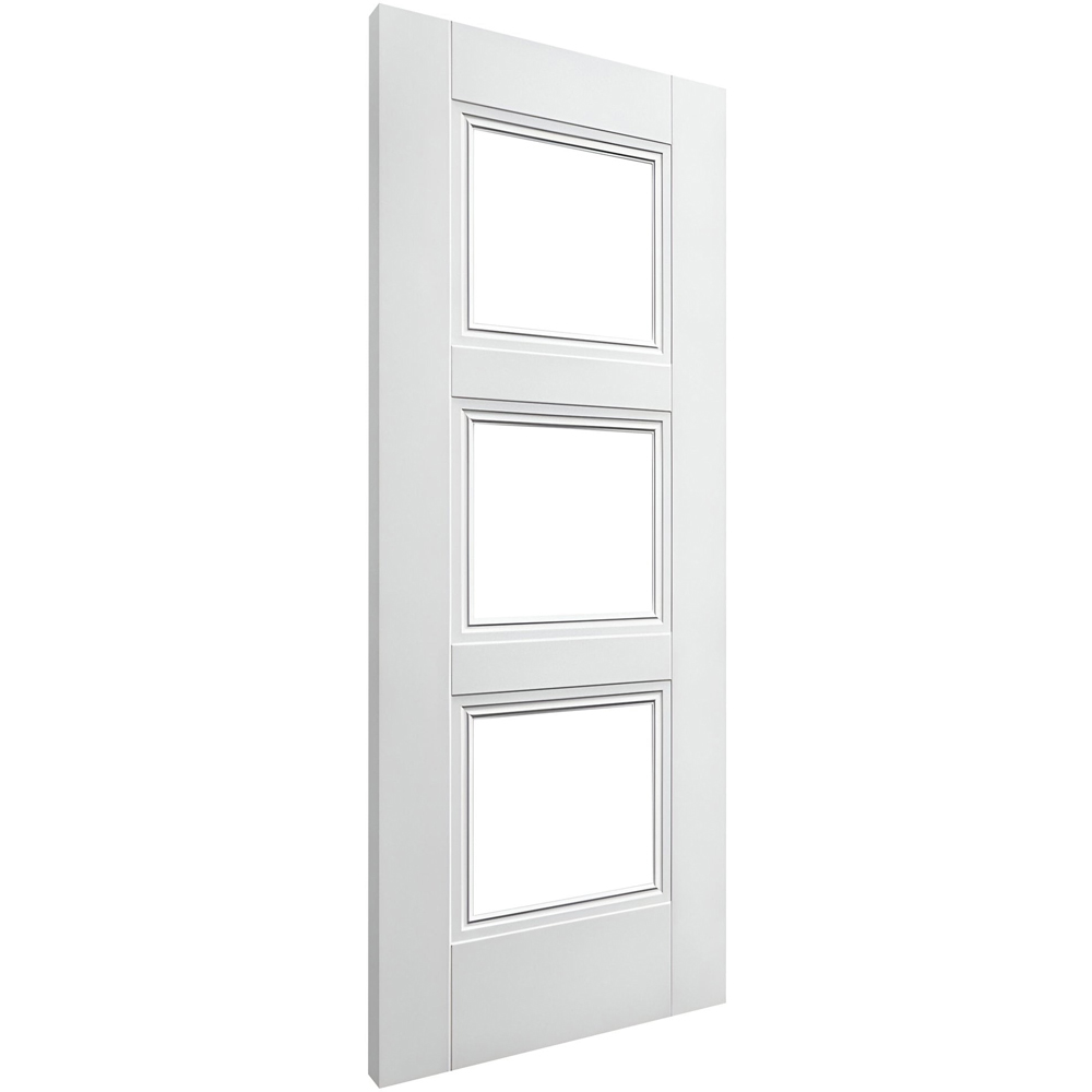 Elegance Ripley White Primed 3 Light Clear Glass Internal Door 1981 x 686 x 35mm Image 3