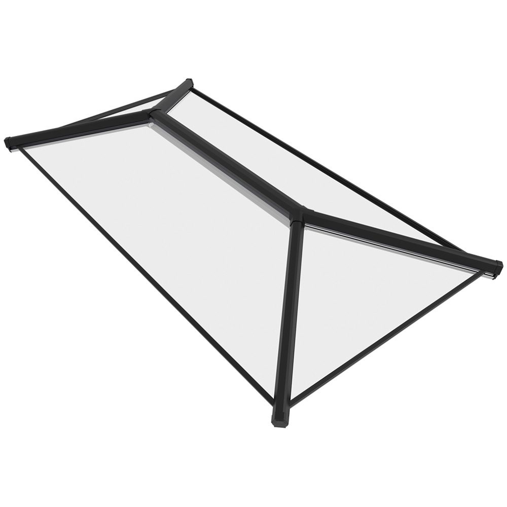 Crystal Aluminium  Skylight Roof Black Ext White Int 2000mmx1000mm Image 1