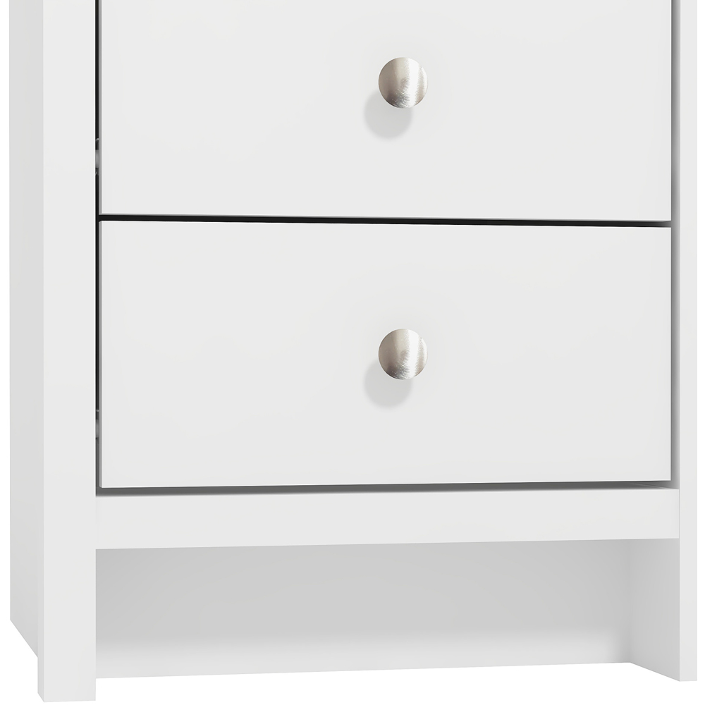 GFW Arianna 3 Drawer White Bedside Table Image 7