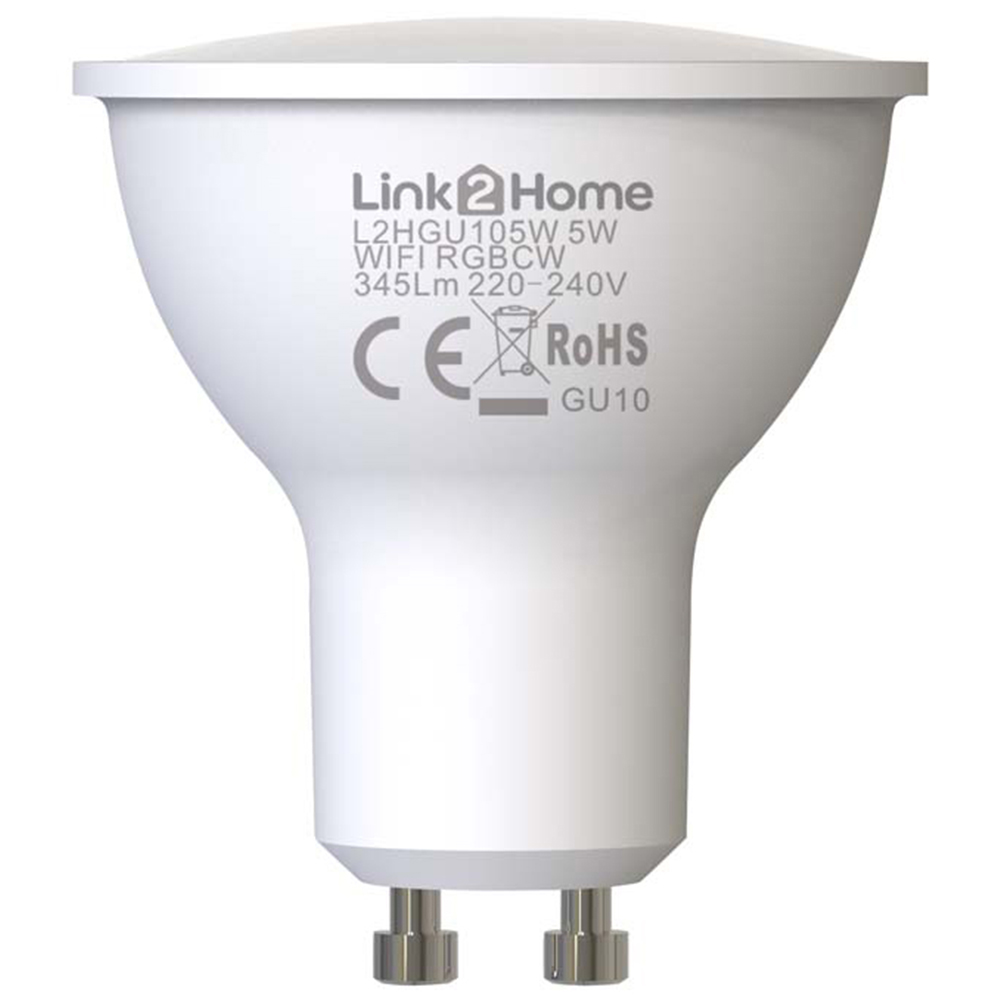 Link2Home GU10 345 Lumen RGB LED Lamp with Wi-Fi 5W 4 Pack Image 1