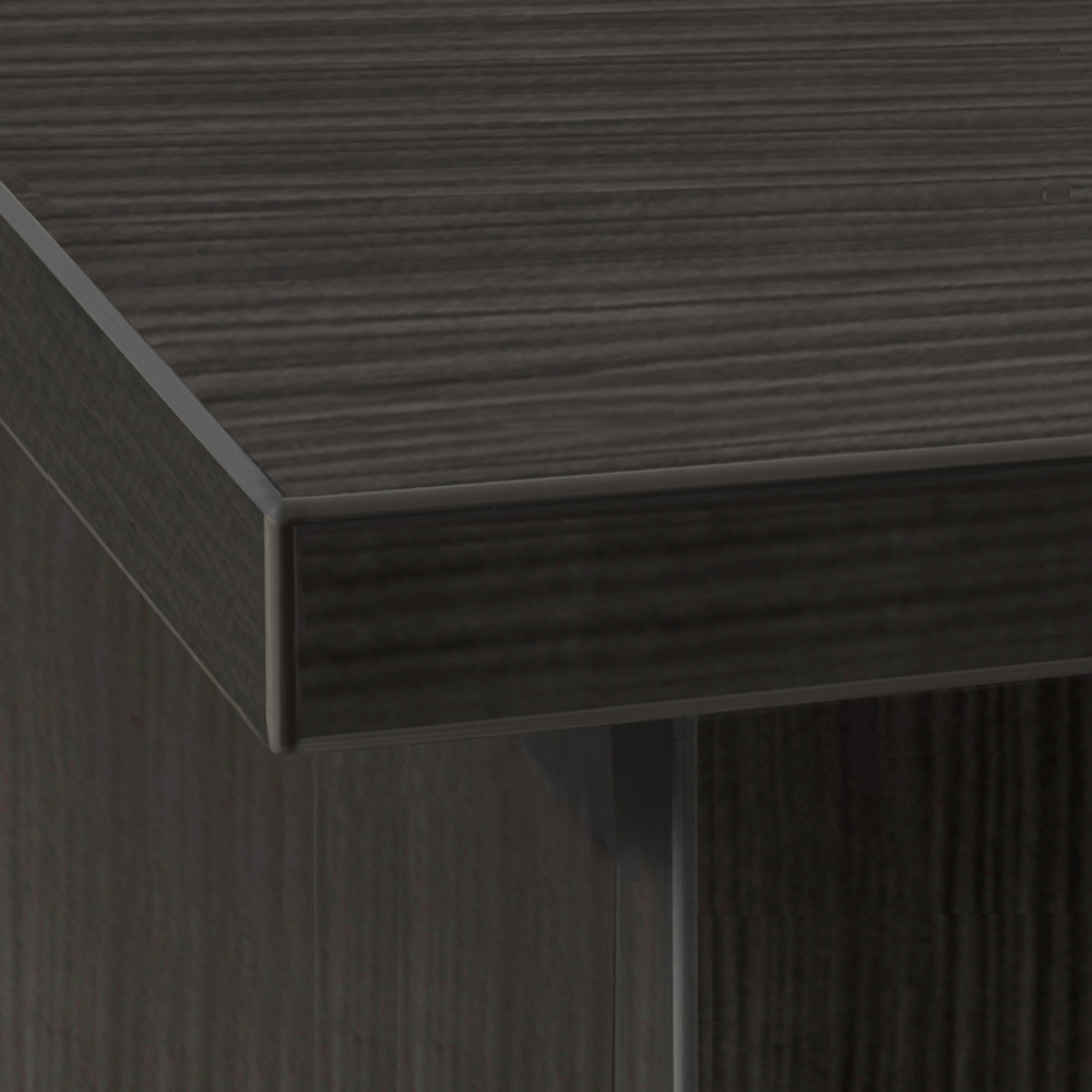 R White Cabinets 3 Drawer 4 Shelf Black Storage Unit with Hutch Image 3