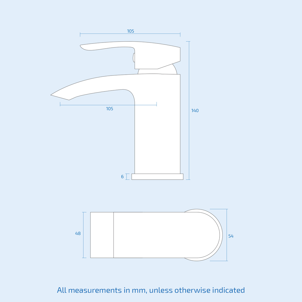 Nes Home Libra Matte Black Round Basin Tap and Bath Filler with Waste Set Image 4