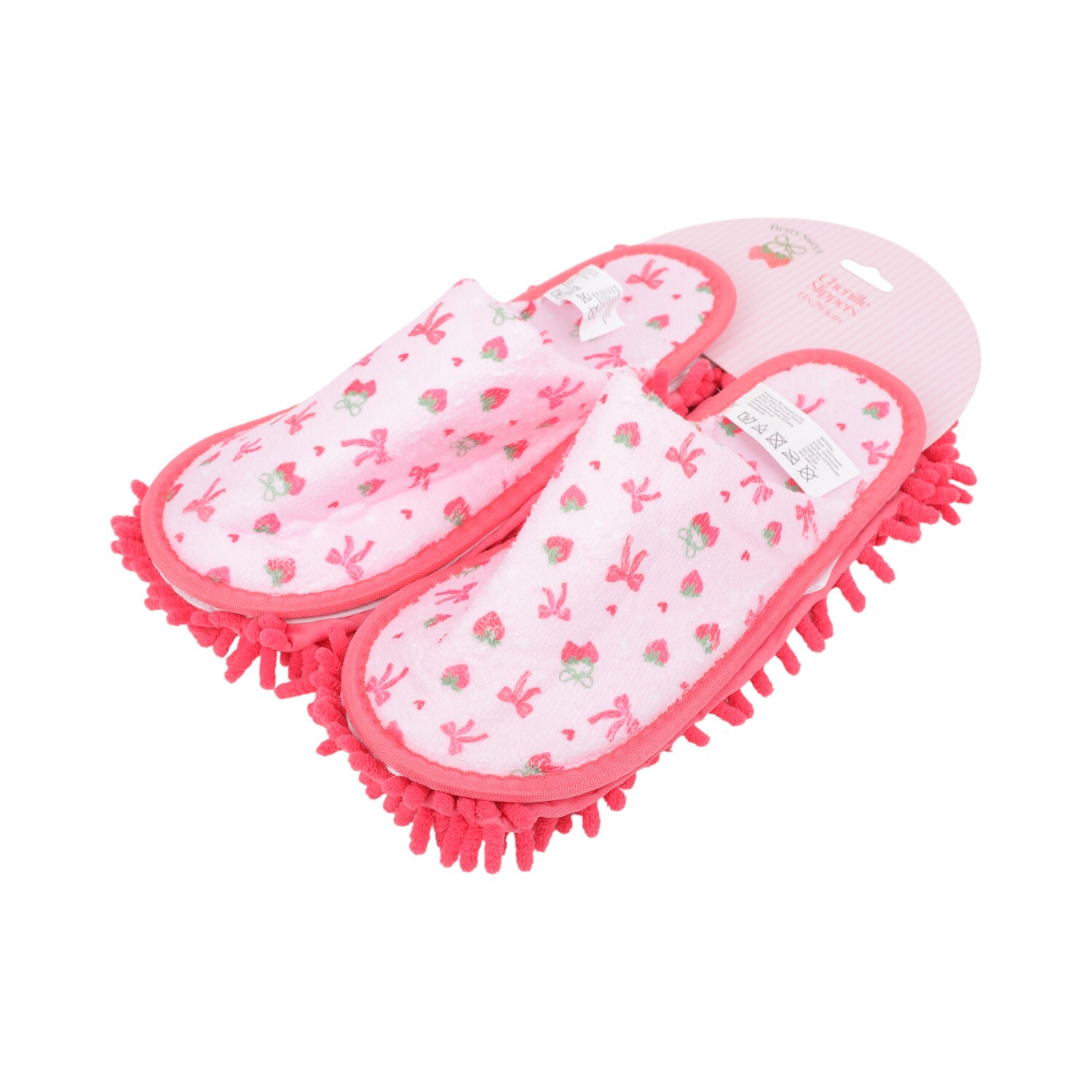 Berry Sweet Chenille Slippers Pink Image 4
